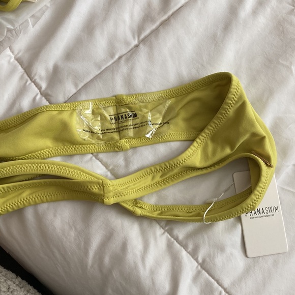 LaHana swim xs Emilia high cut bikini bottom in pine lime never worn with tags - Picture 7 of 13